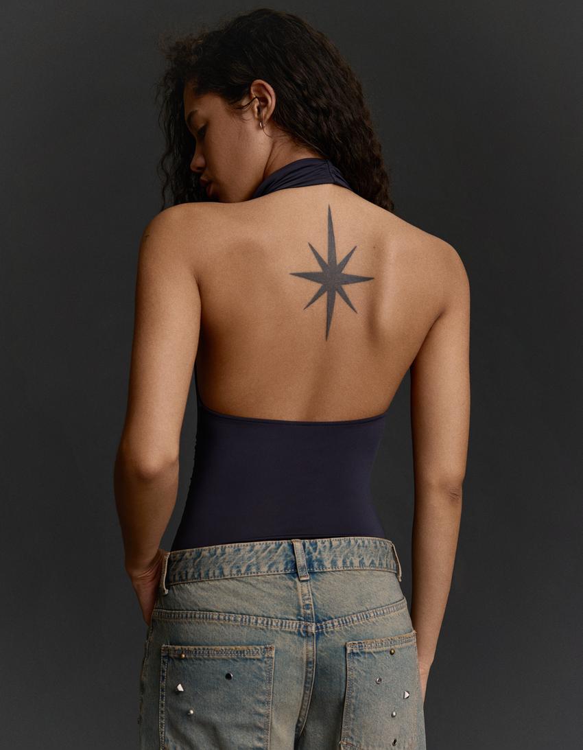 Halter body-Dark grey