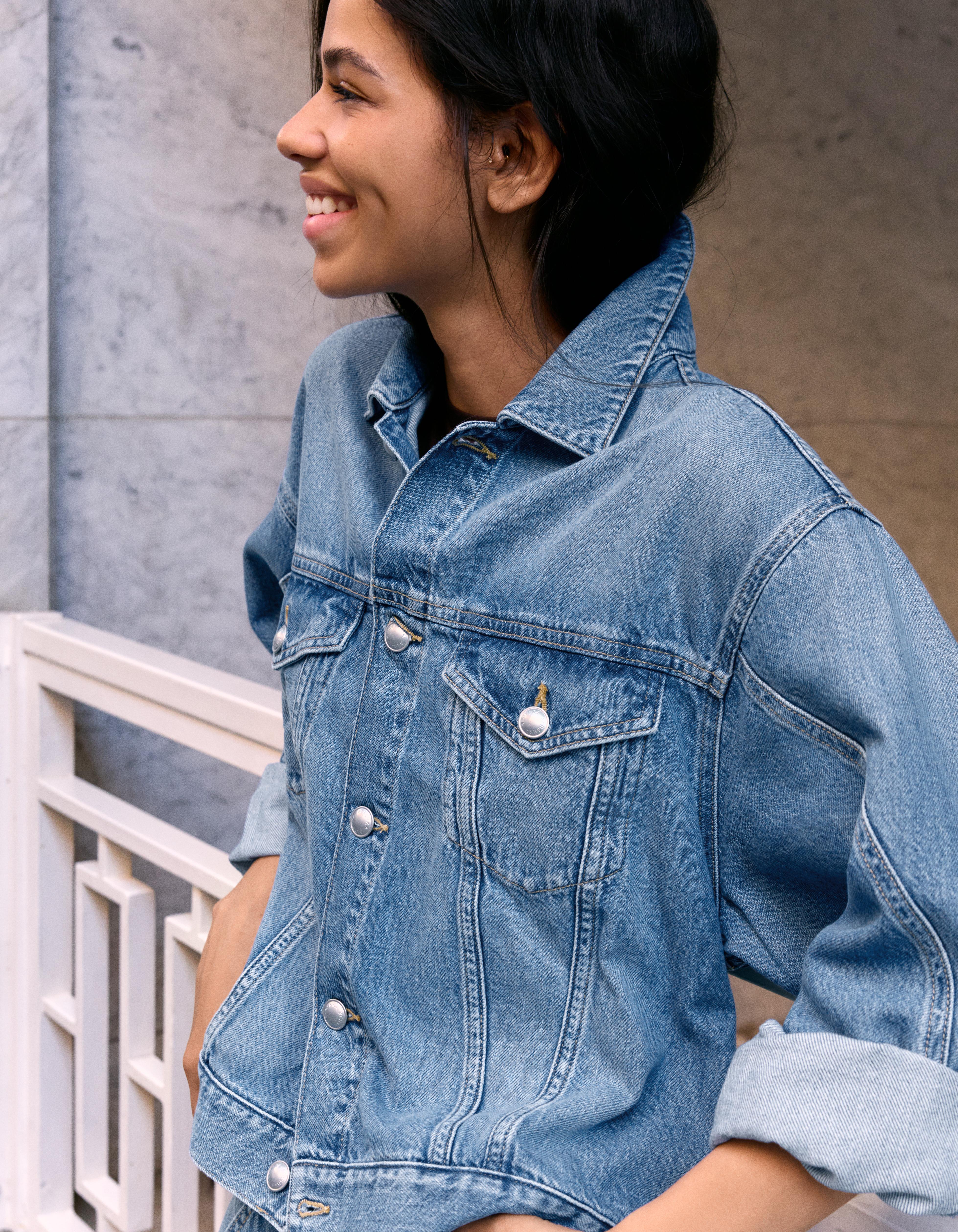 Oversize denim jacket — Light blue