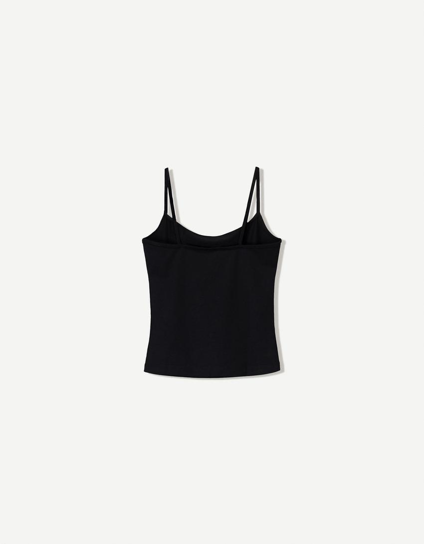 Strappy top-Black-4