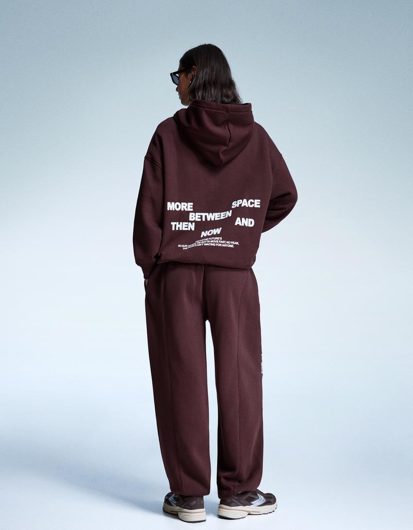 Jogginghose mit Print-Bordeaux-2