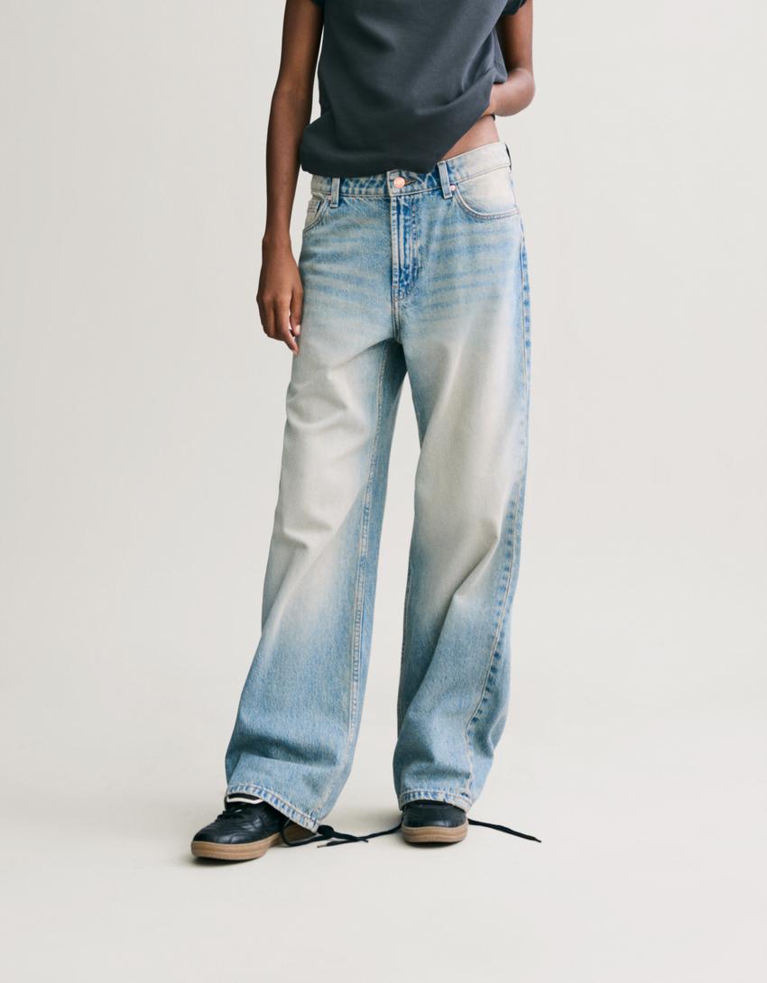 Blugi baggy-Albastru deschis-2