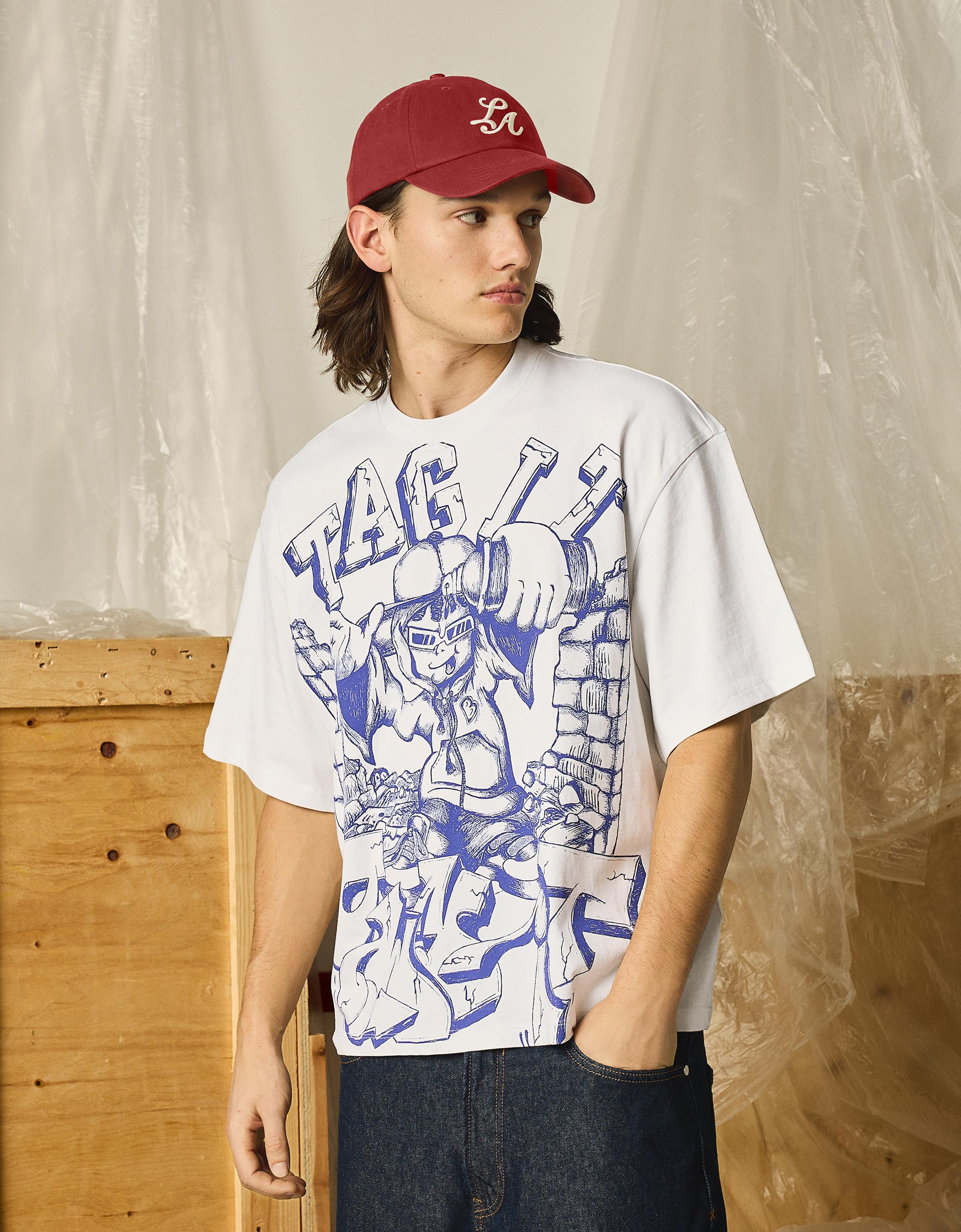 T-Shirt Boxy Fit Imprimé Xs Pierre