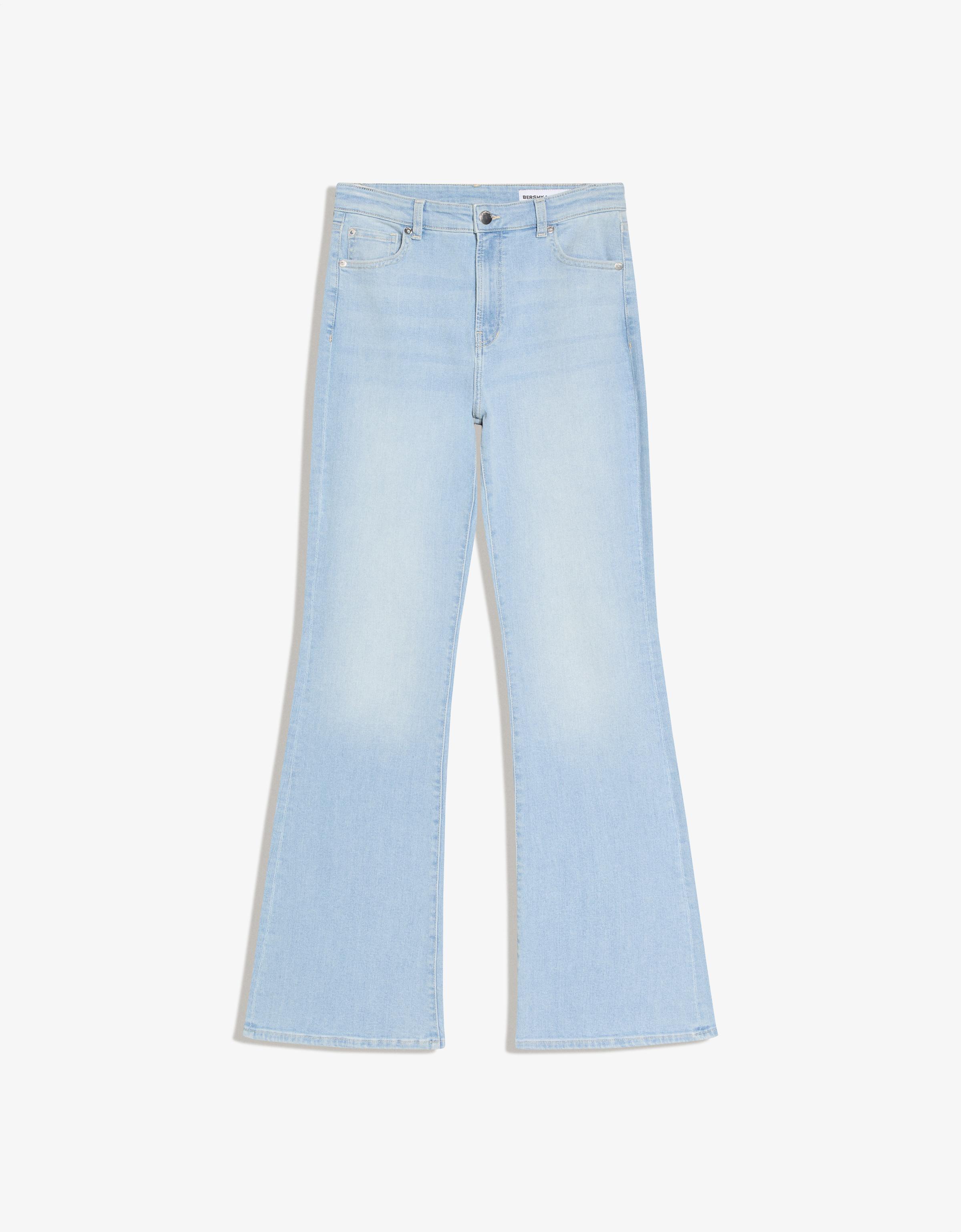 High-waist flared jeans
