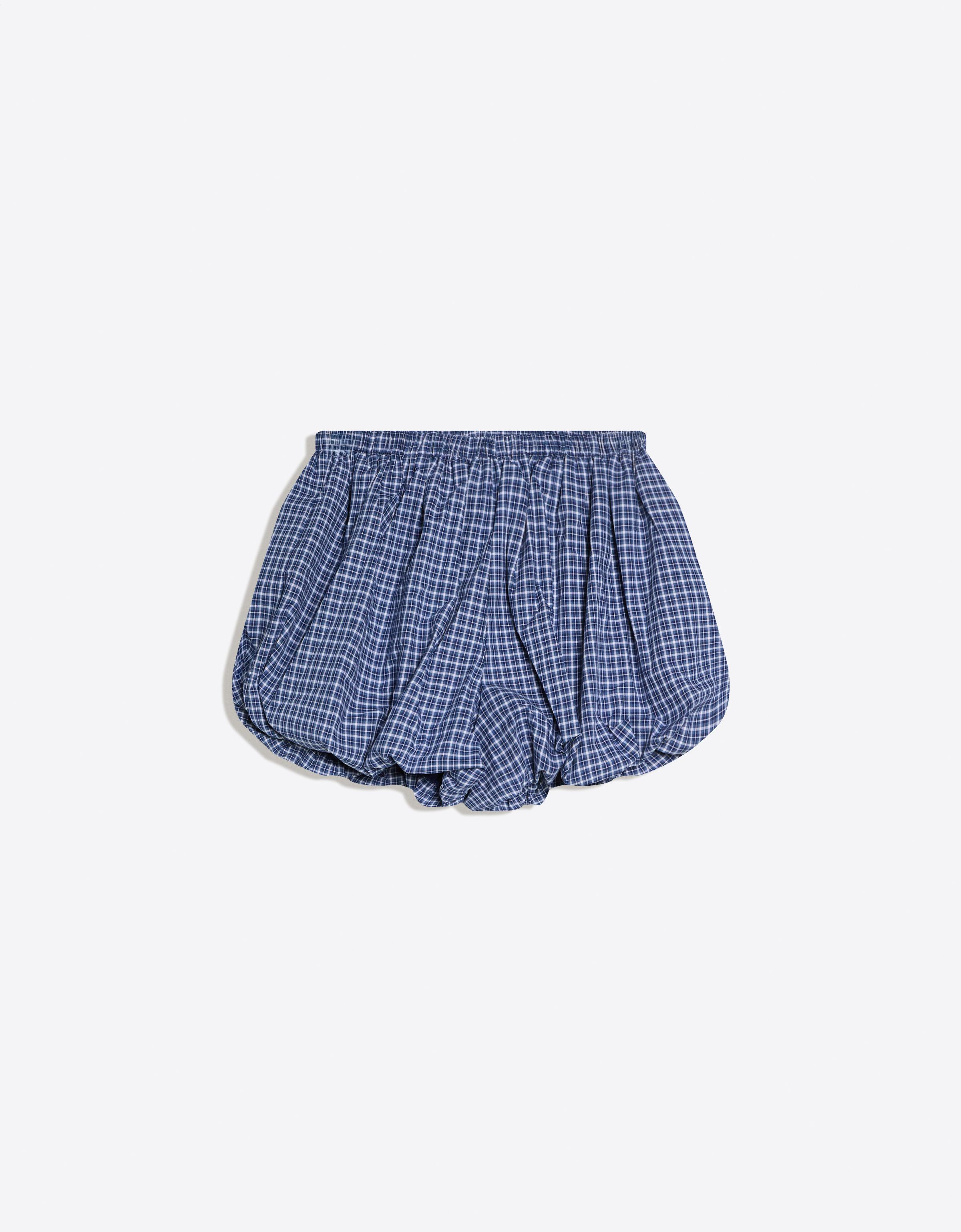 Bershka Printed Balloon Skorts In Blue