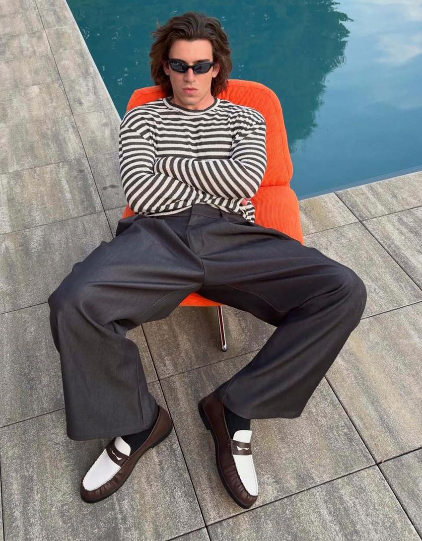 Gathered loafers-Two-tone