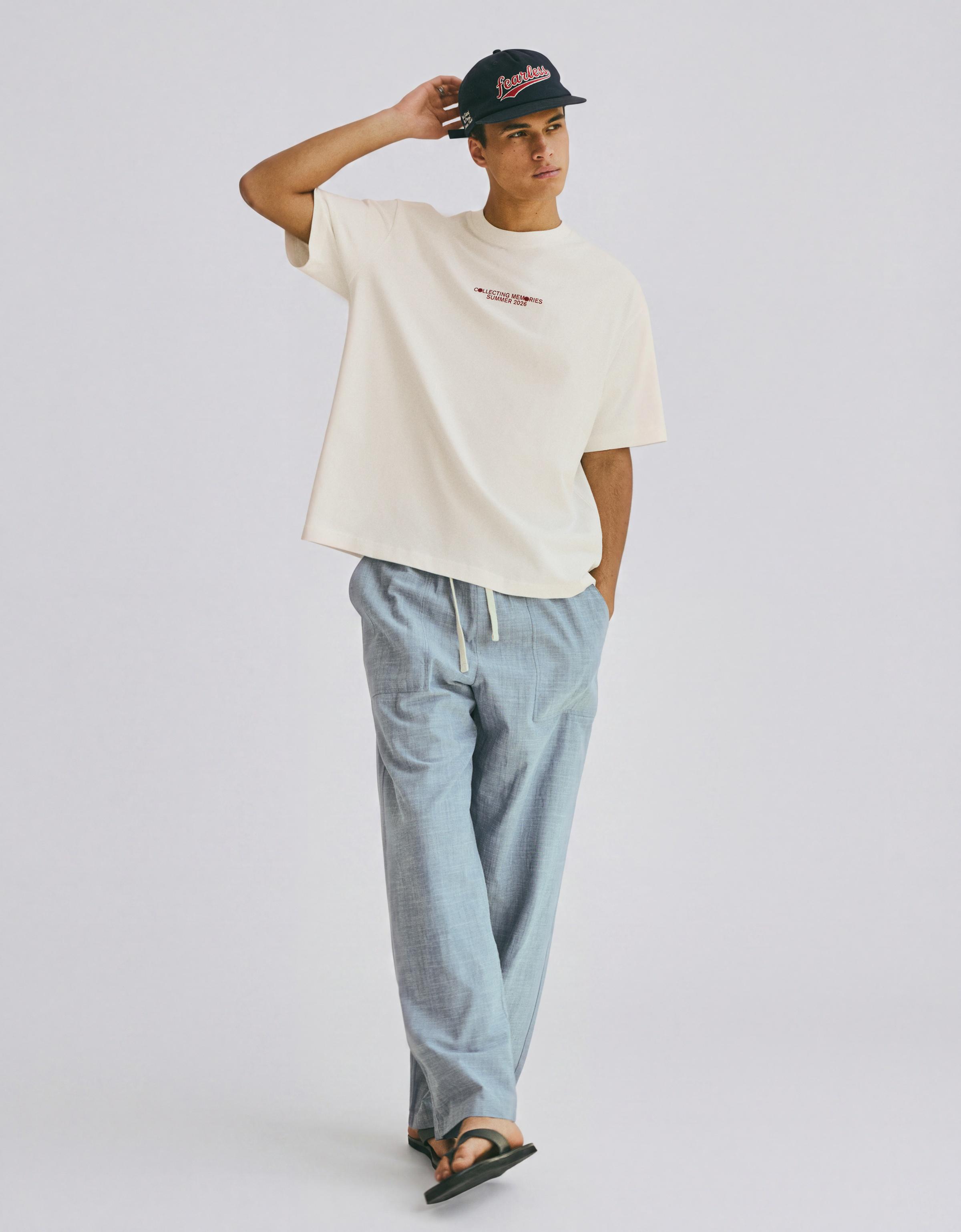 Short sleeve print T-shirt — White