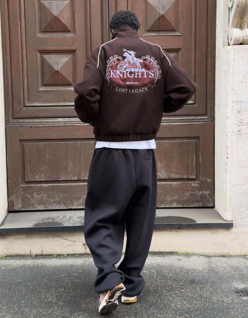 Technical trousers with darts-Black