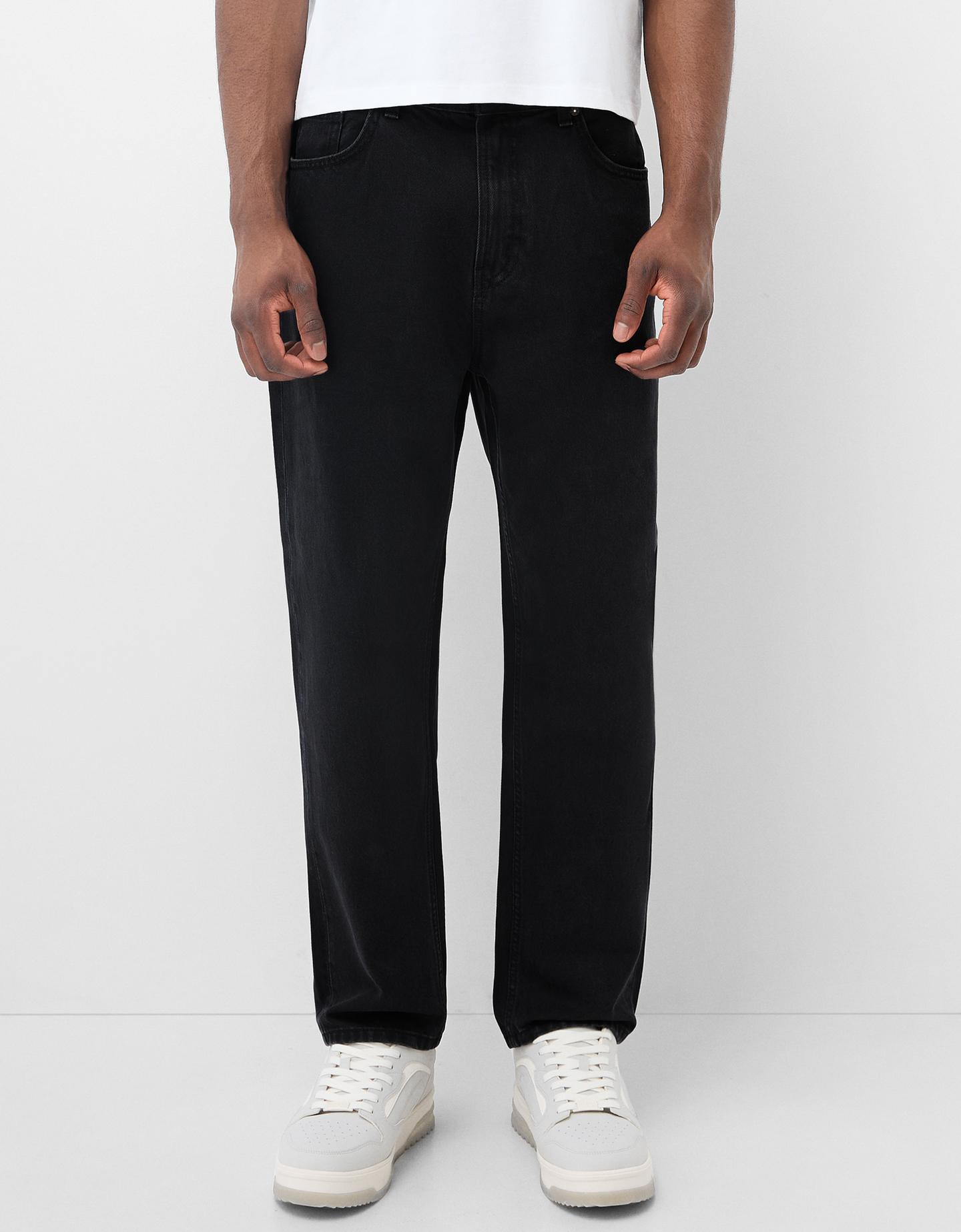 Bershka Jeans Loose Uomo 48 (Eu 42) Nero