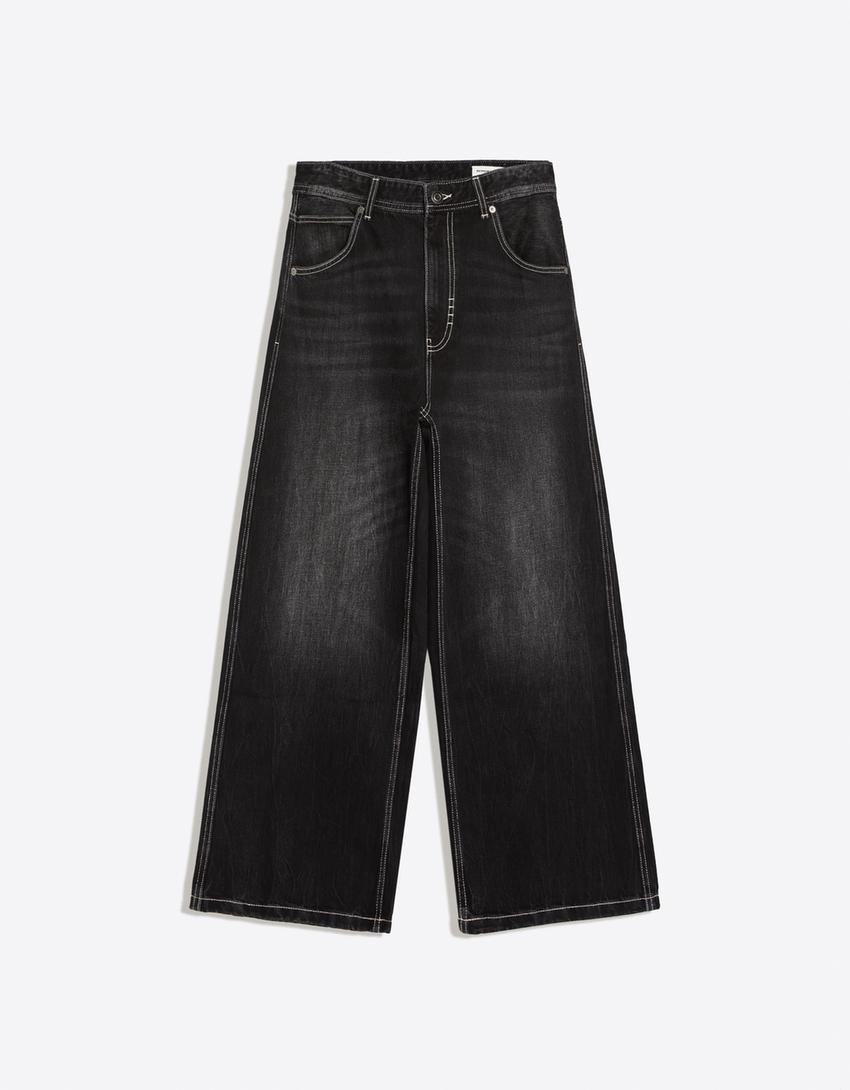 Jeans baggy fit skater-Nero