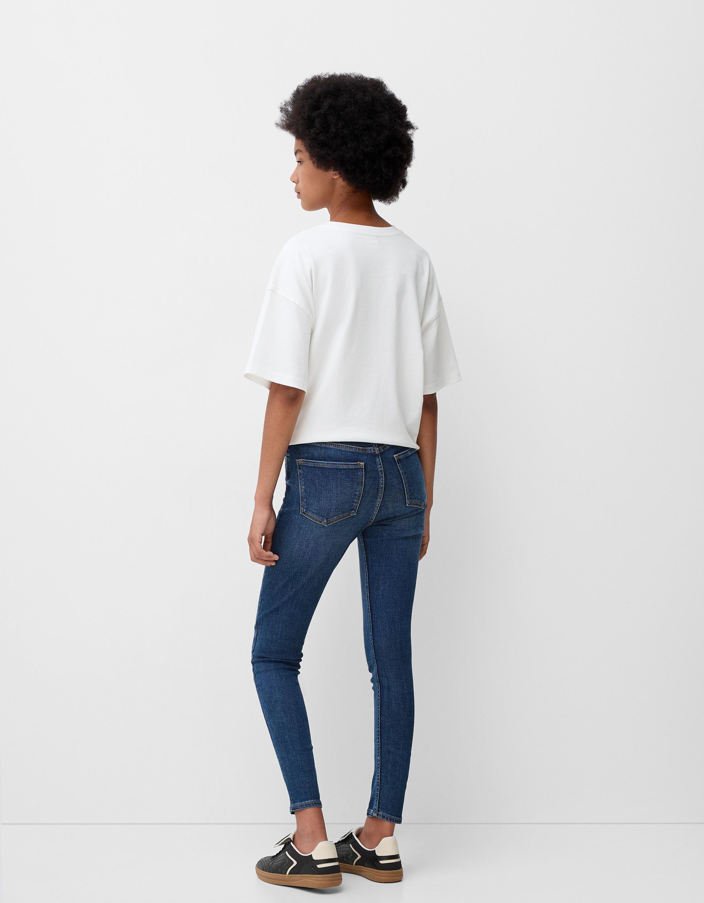 Super high waist skinny jeans — Blue