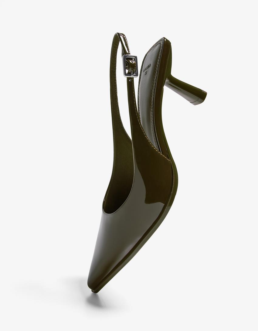 Kitten heel slingback shoes-1-512-3