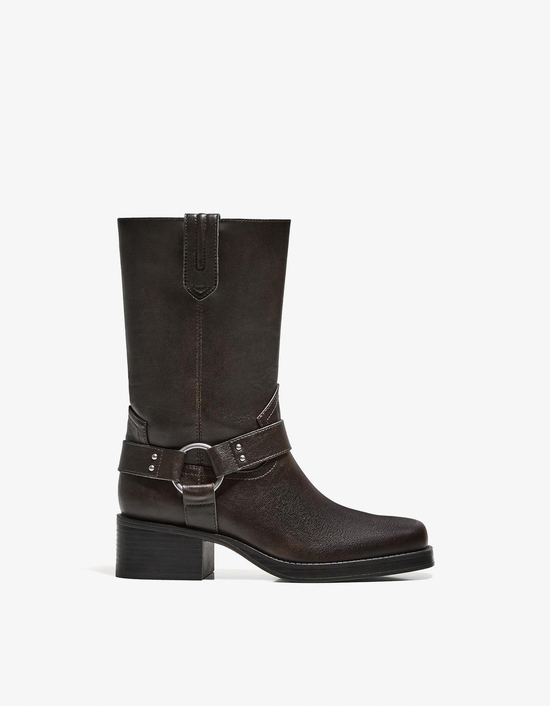 Bota rasa biker cano médio