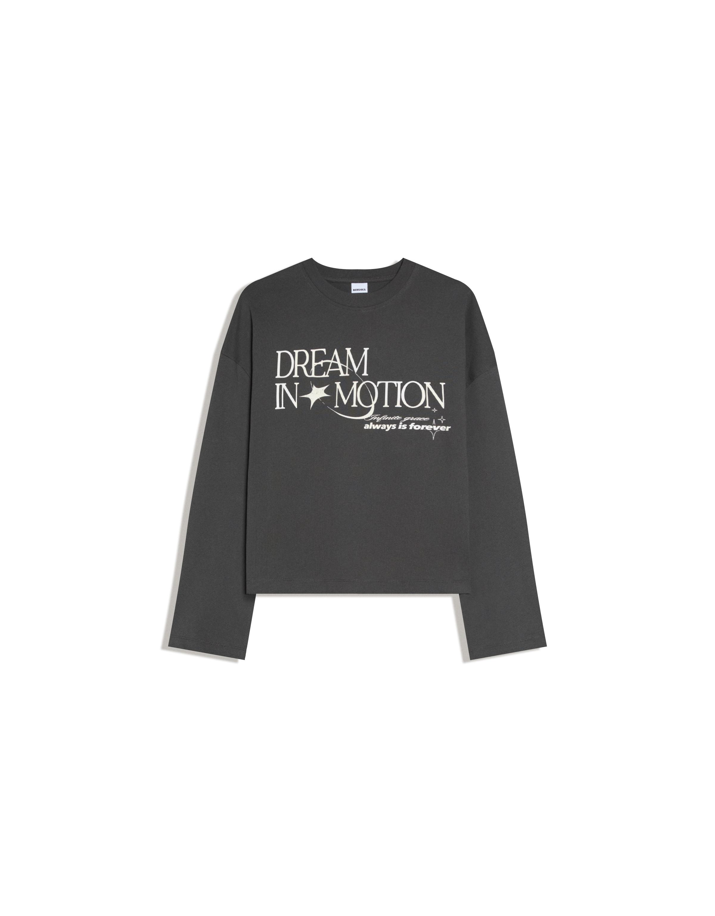 Oversize long-sleeve print T-shirt
