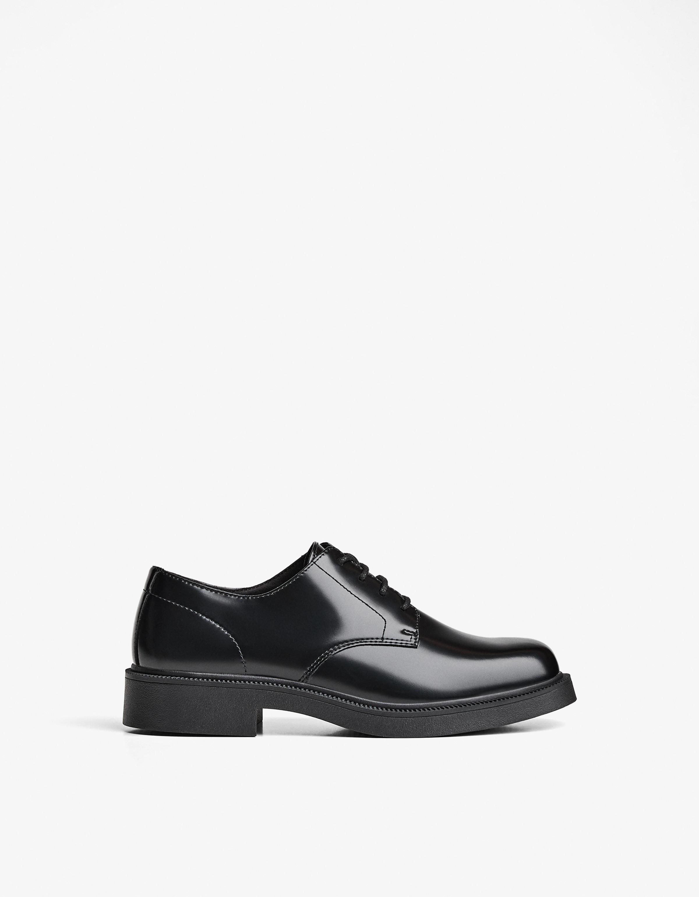 Bershka Anzugschuh Herren 46 Schwarz