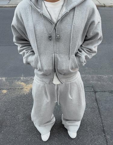 Super baggy pleated trousers — Grey 2
