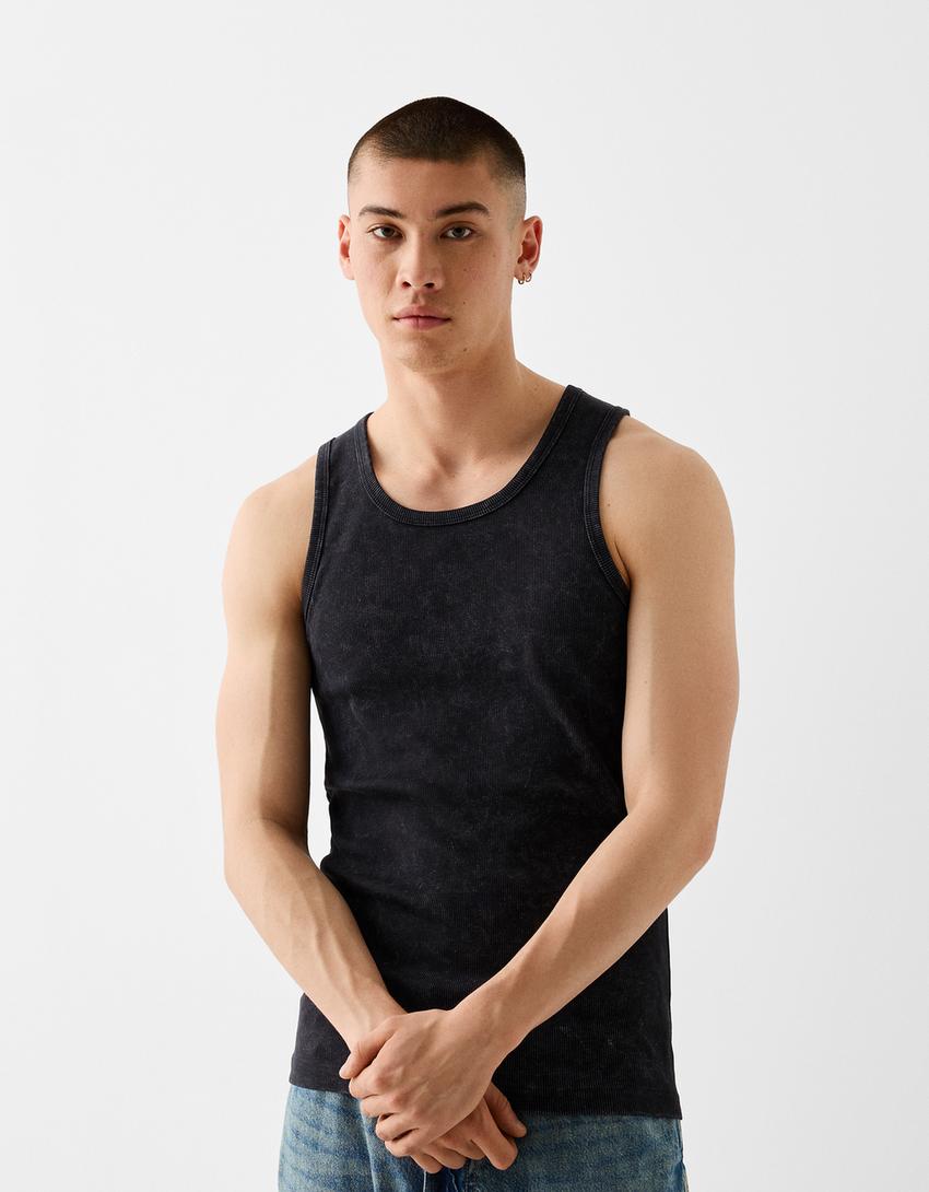 Ribbed vest top - Men | Bershka