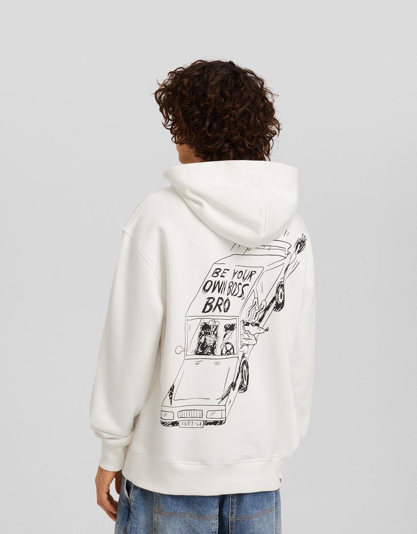 Sudadera capucha oversize print-Blanco-1