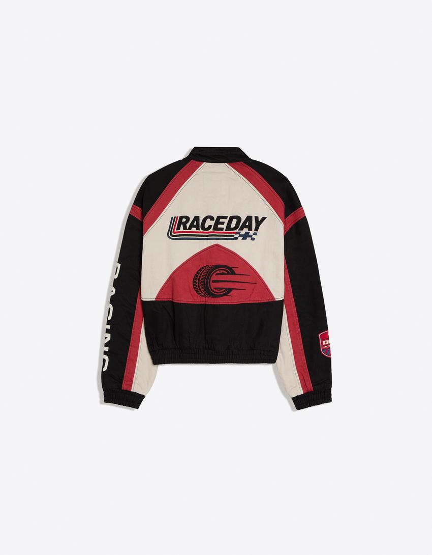 Cazadora racing-Negro