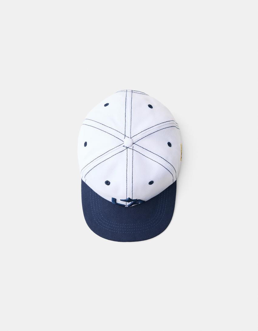 كاب بتطريز لوس أنجلوس-أبيض-6