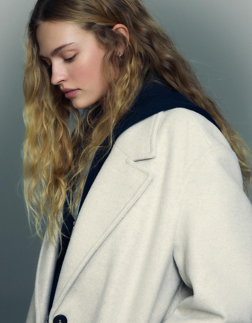 Long soft coat - Women | Bershka