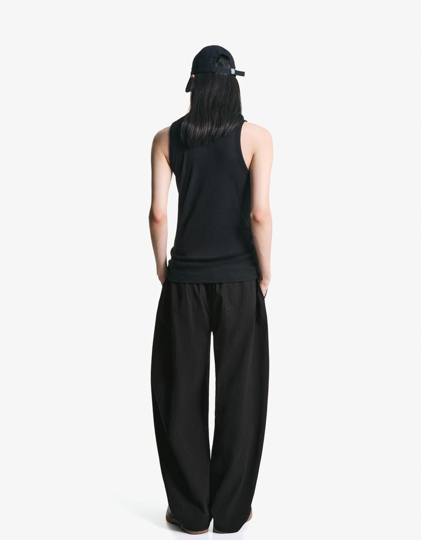 Pantalón balloon-Negro-2