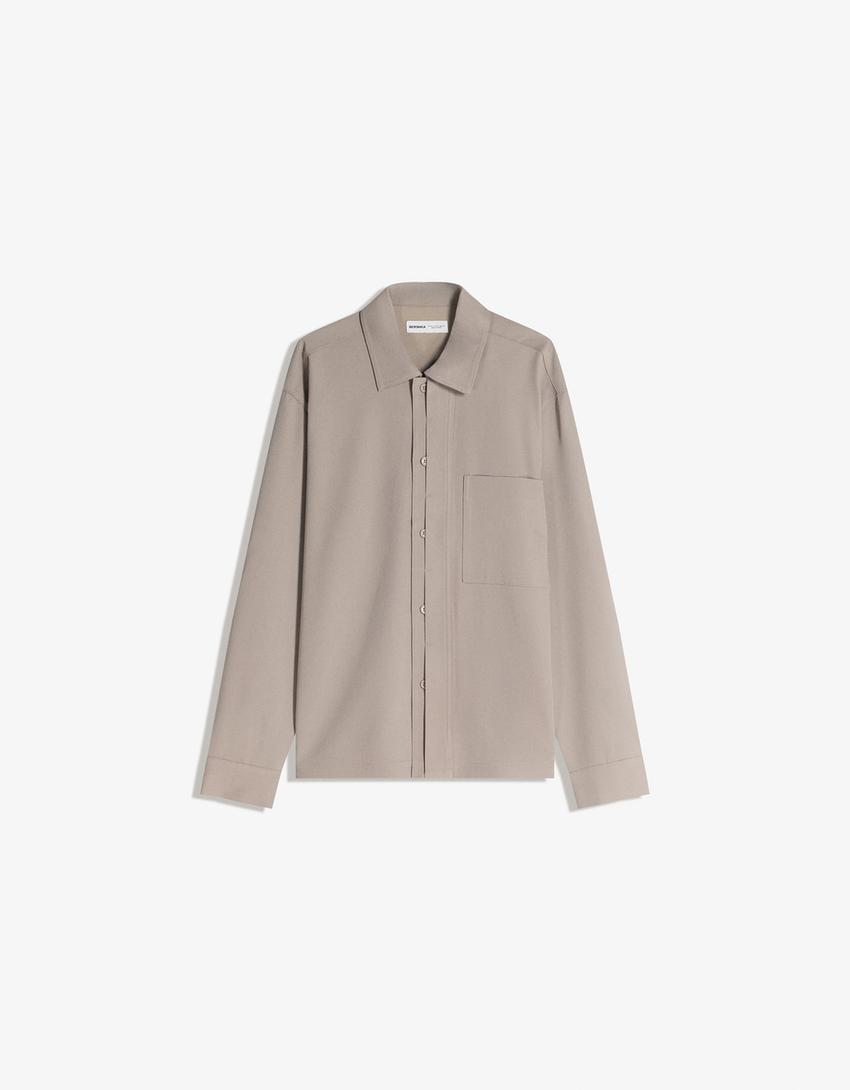 Tailored fit shirt-Sand