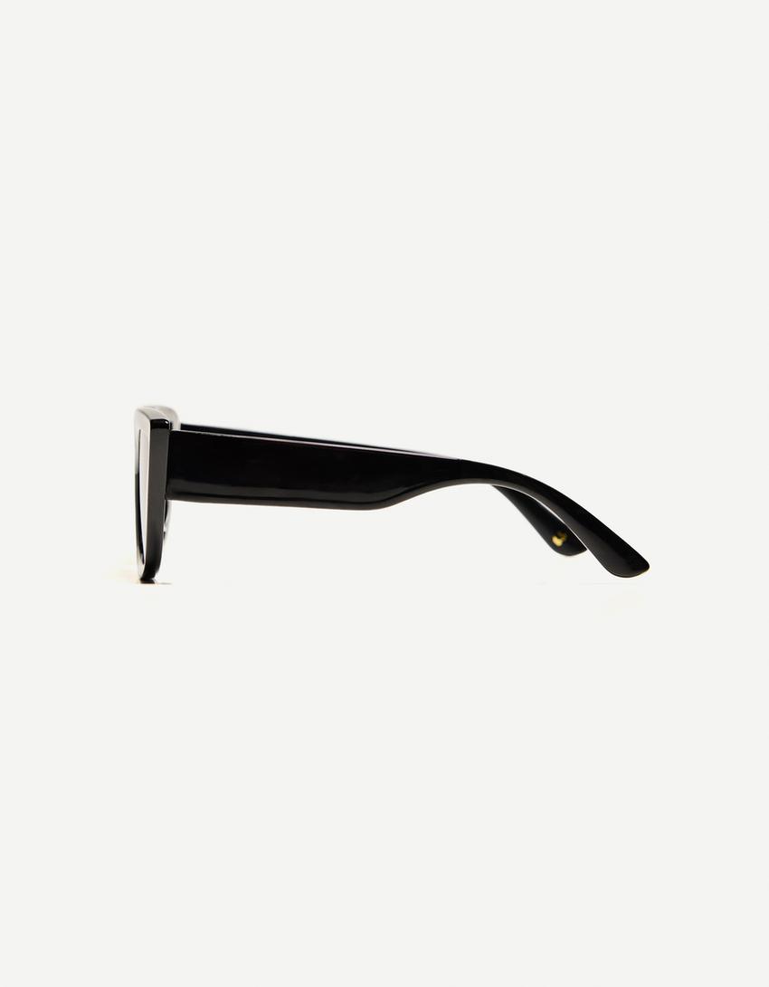 Kunststof cat-eye bril-Zwart-2