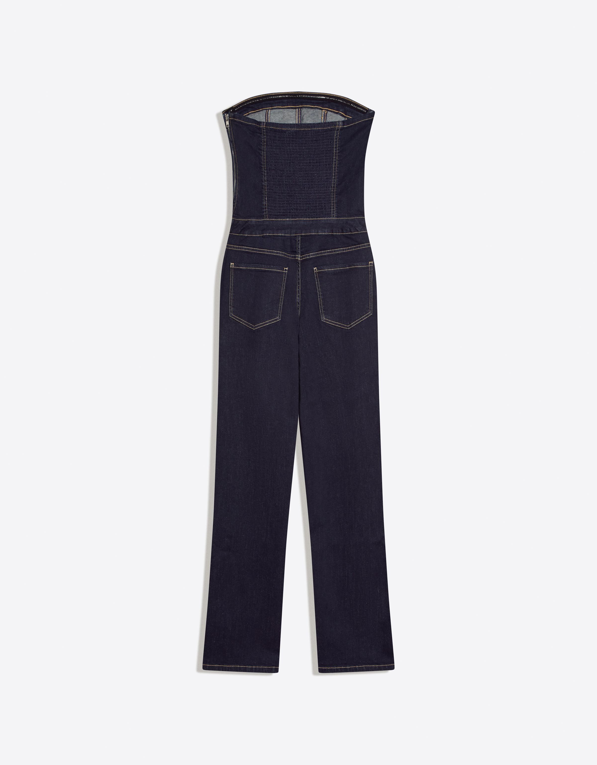 Long denim jumpsuit - Navy