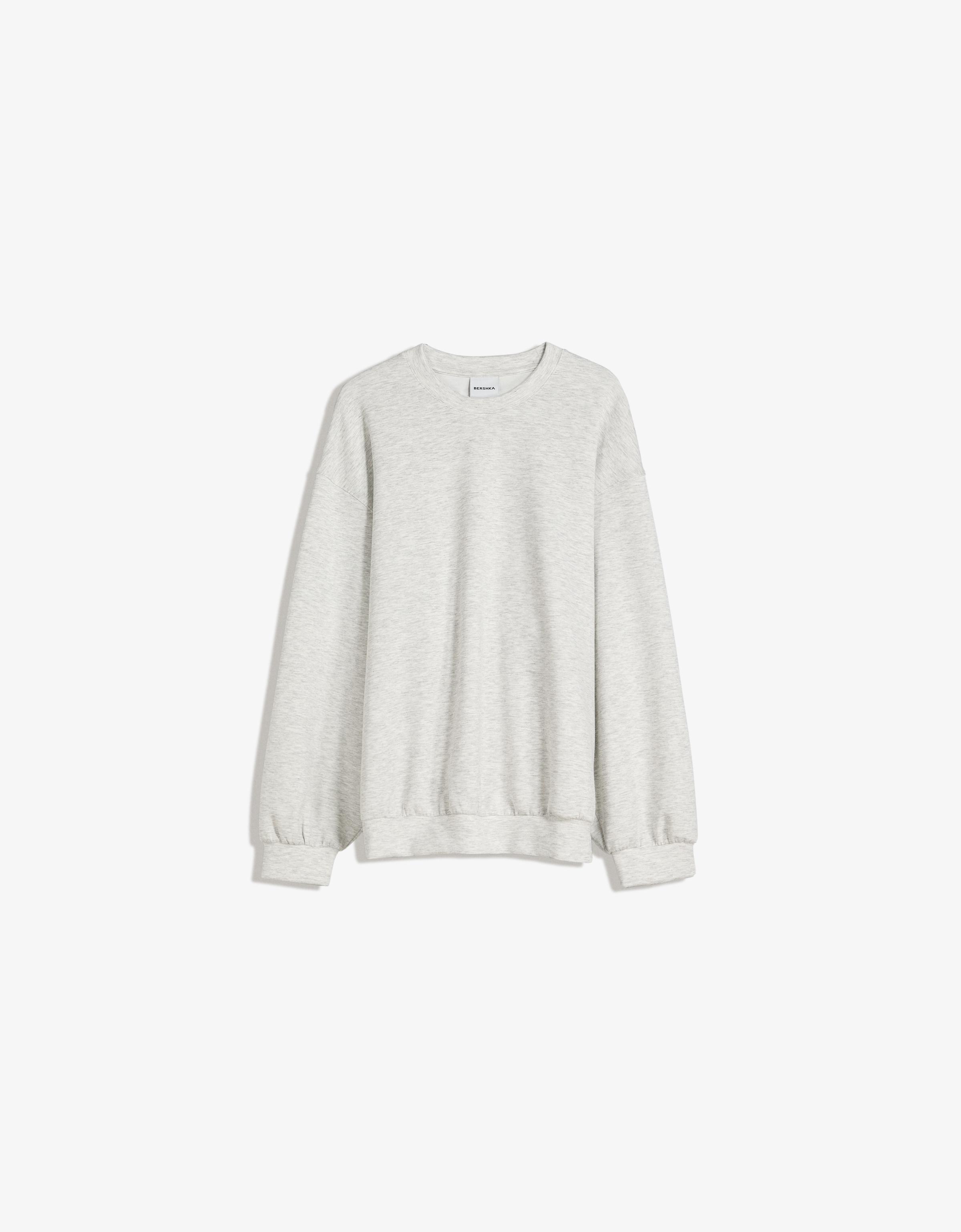 Oversize round neck sweatshirt — Grey