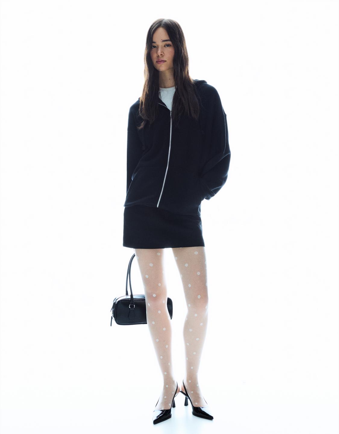 Strumpfhose aus Tüll mit Tupfen