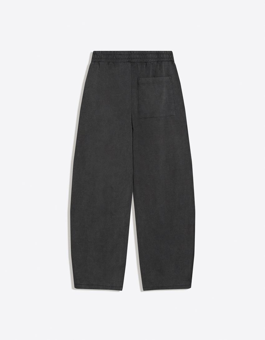 Interlok balon pantolon-Gri