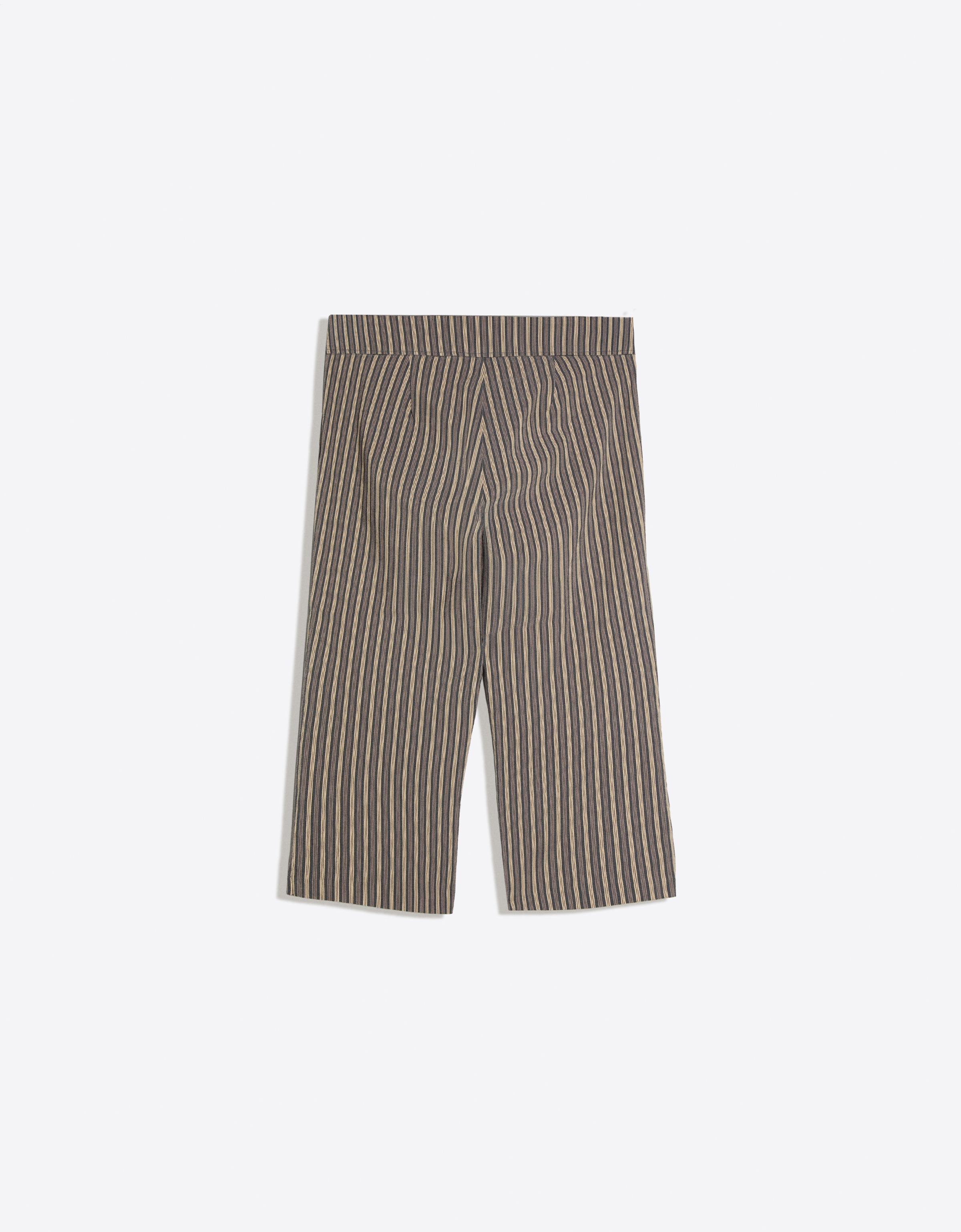 Capris with split hems — Brown