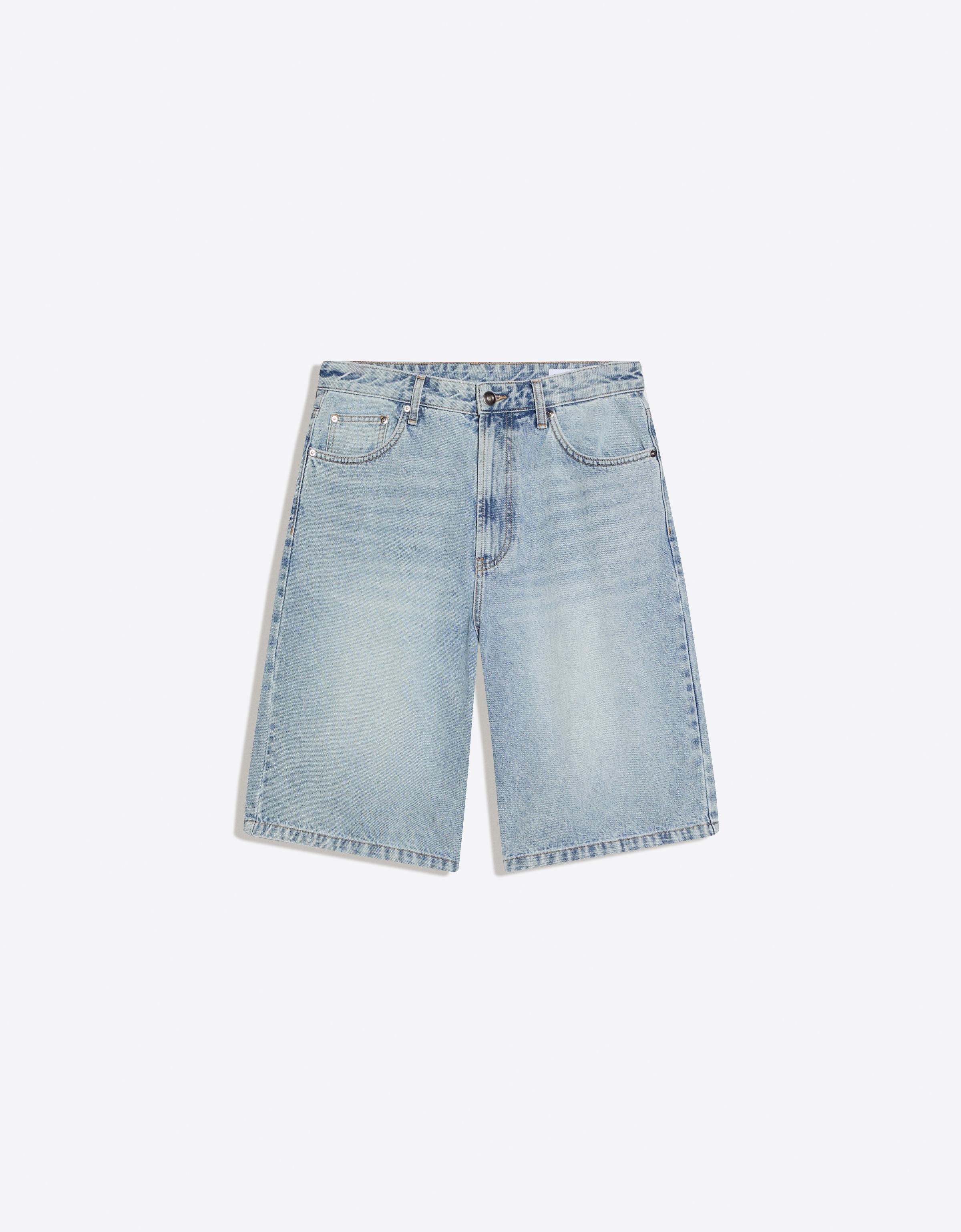 Bershka İşlemeli denim bermuda