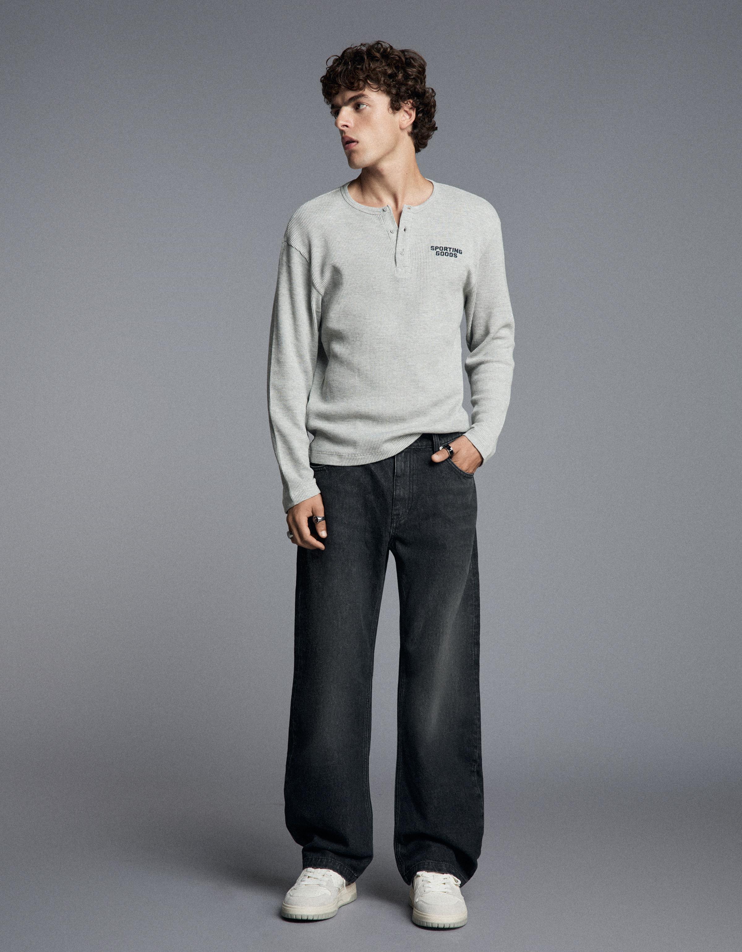Twisted barrel jeans — Black