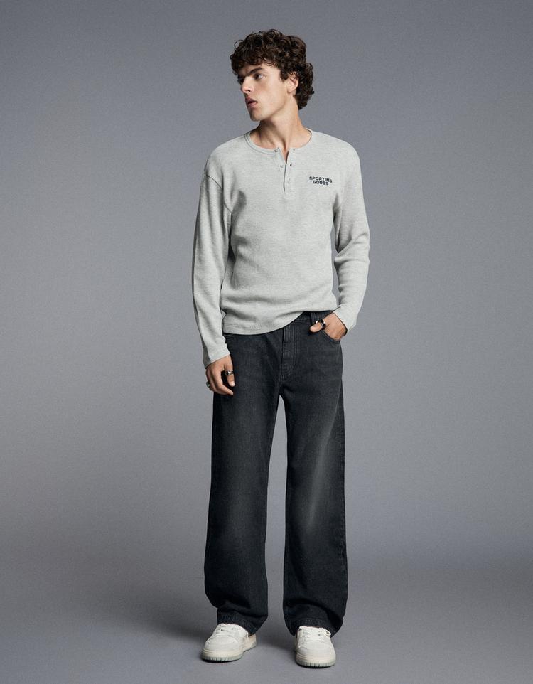 Twisted barrel jeans — Black