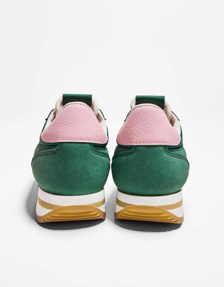 Zapatilla deportiva retro-Verde-2