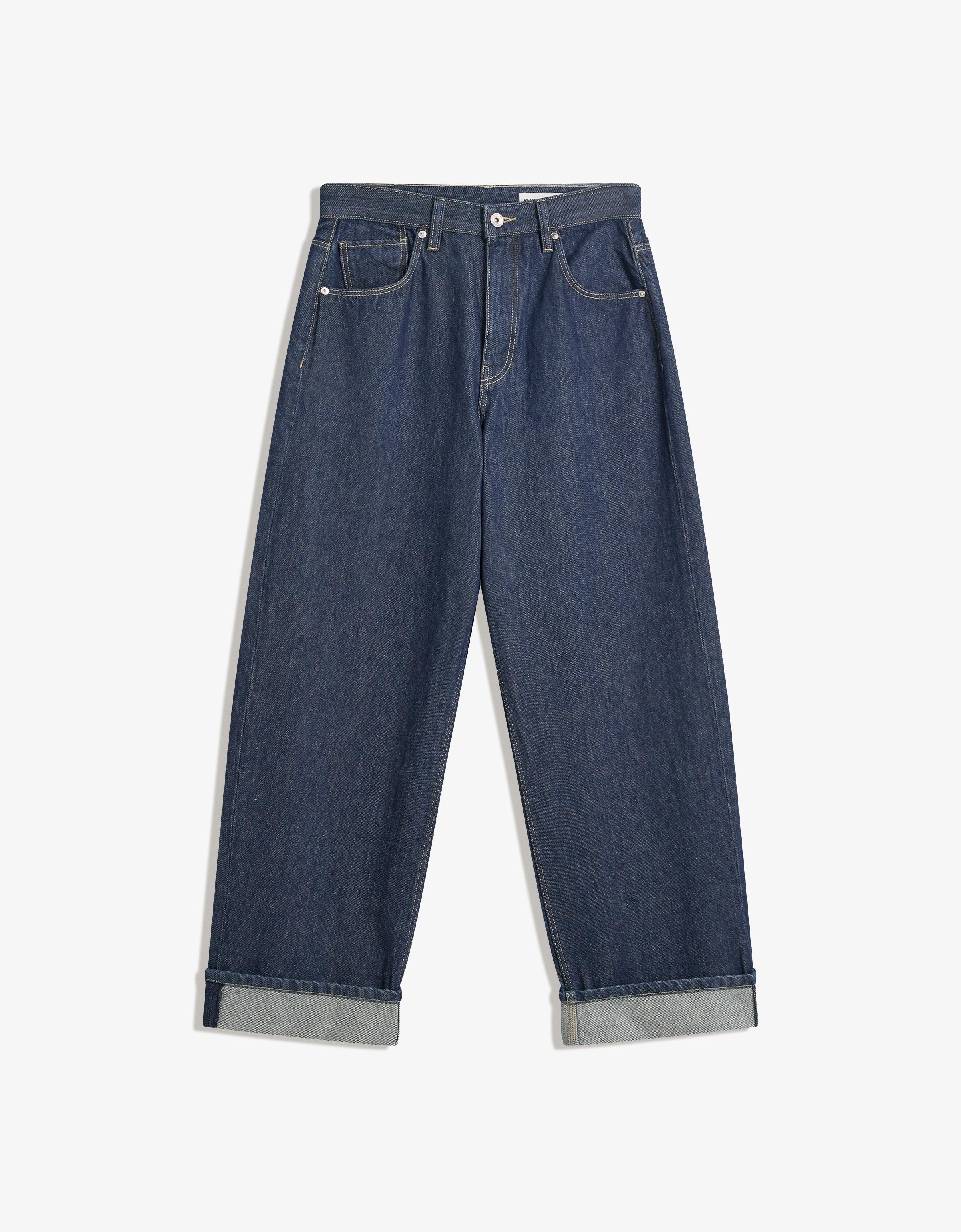 Düşük bel paça detaylı baggy fit jean - Görsel 29