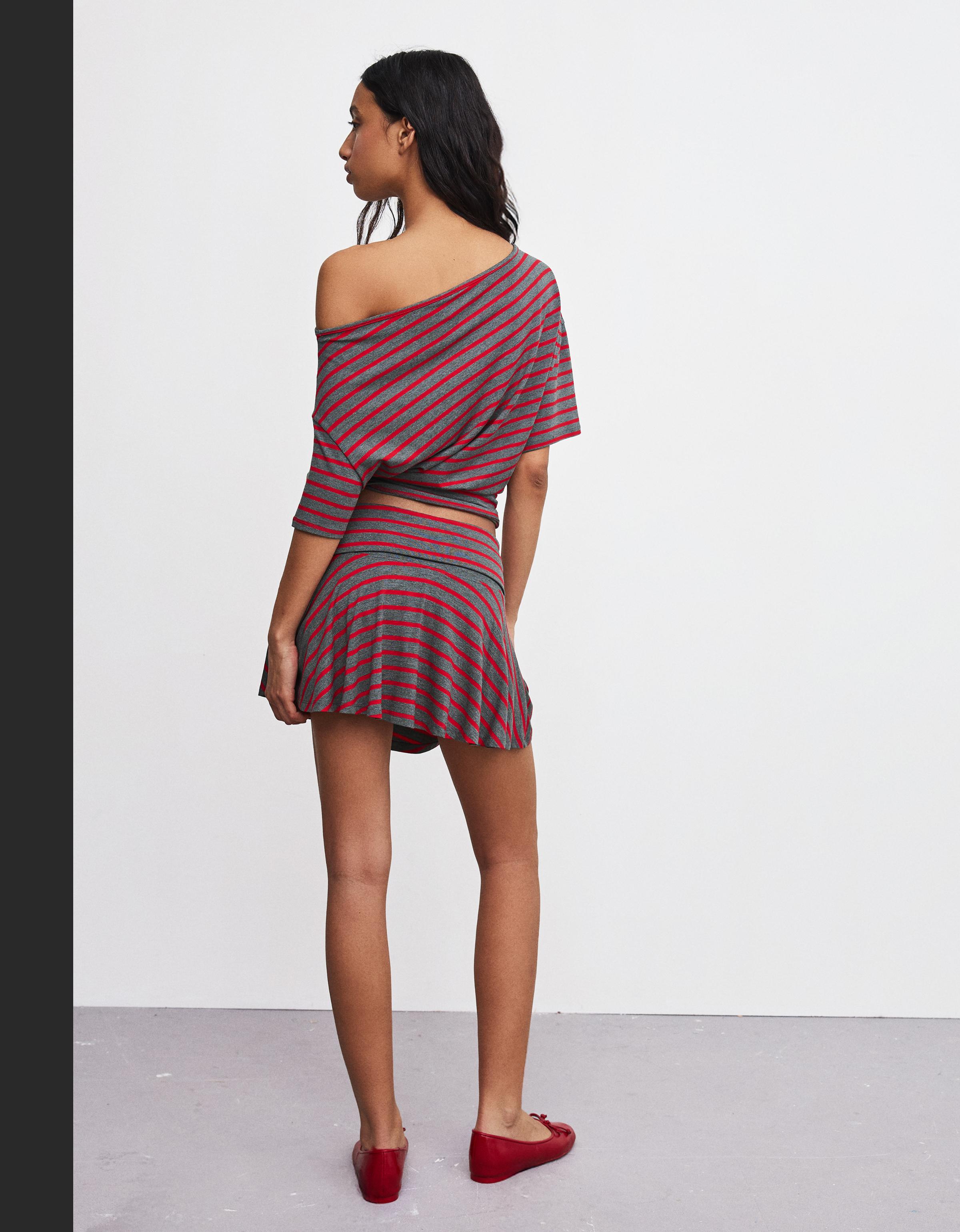 Çift beli volanlı mini etek - Görsel 42