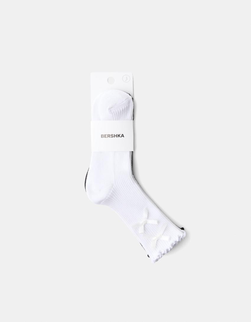 Conjunto meias laços-Preto-4