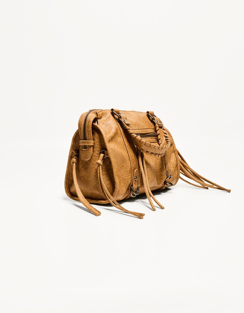 Sac bowling effet usé lanières-Camel-3