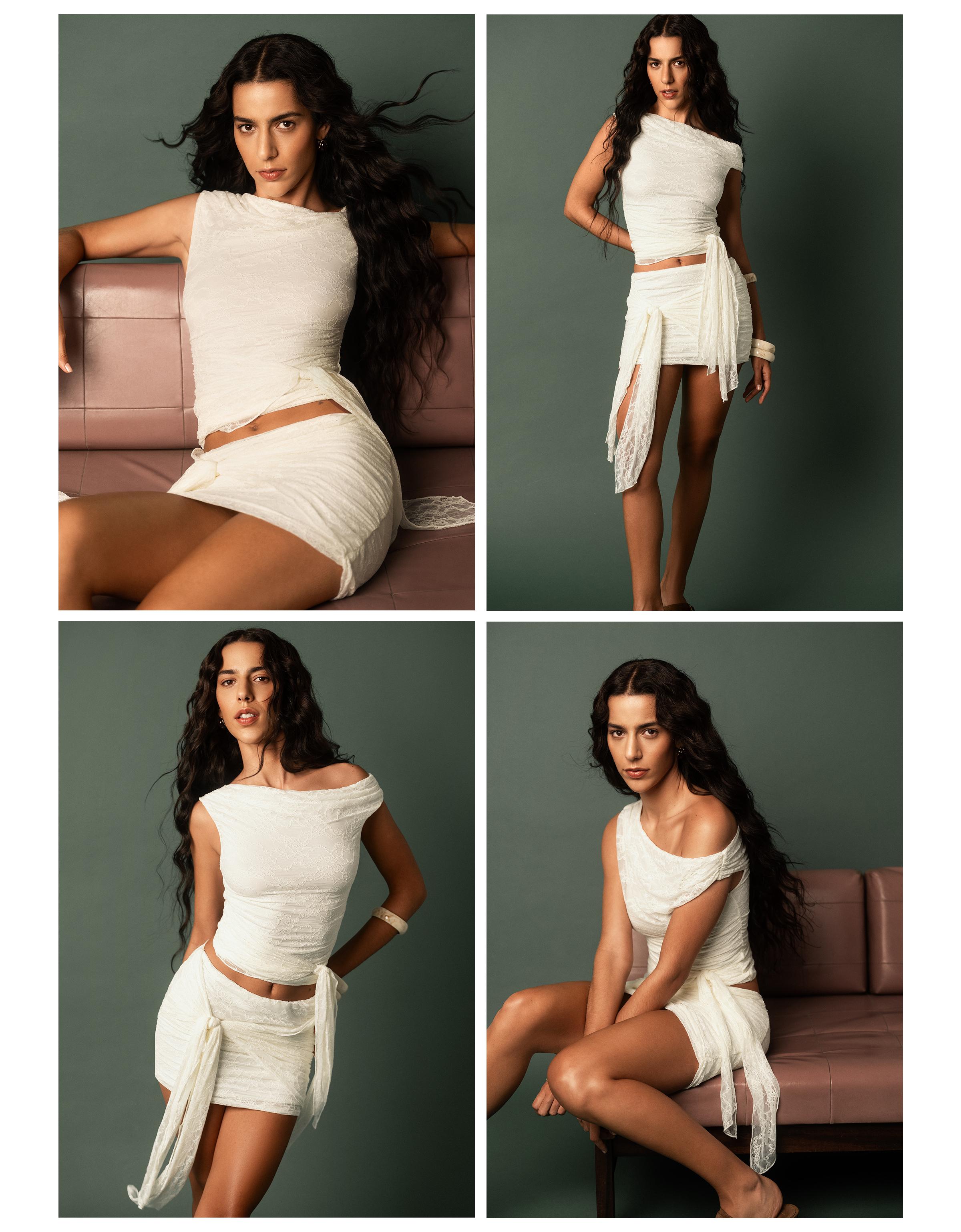 Dantelli mini etek - Görsel 18