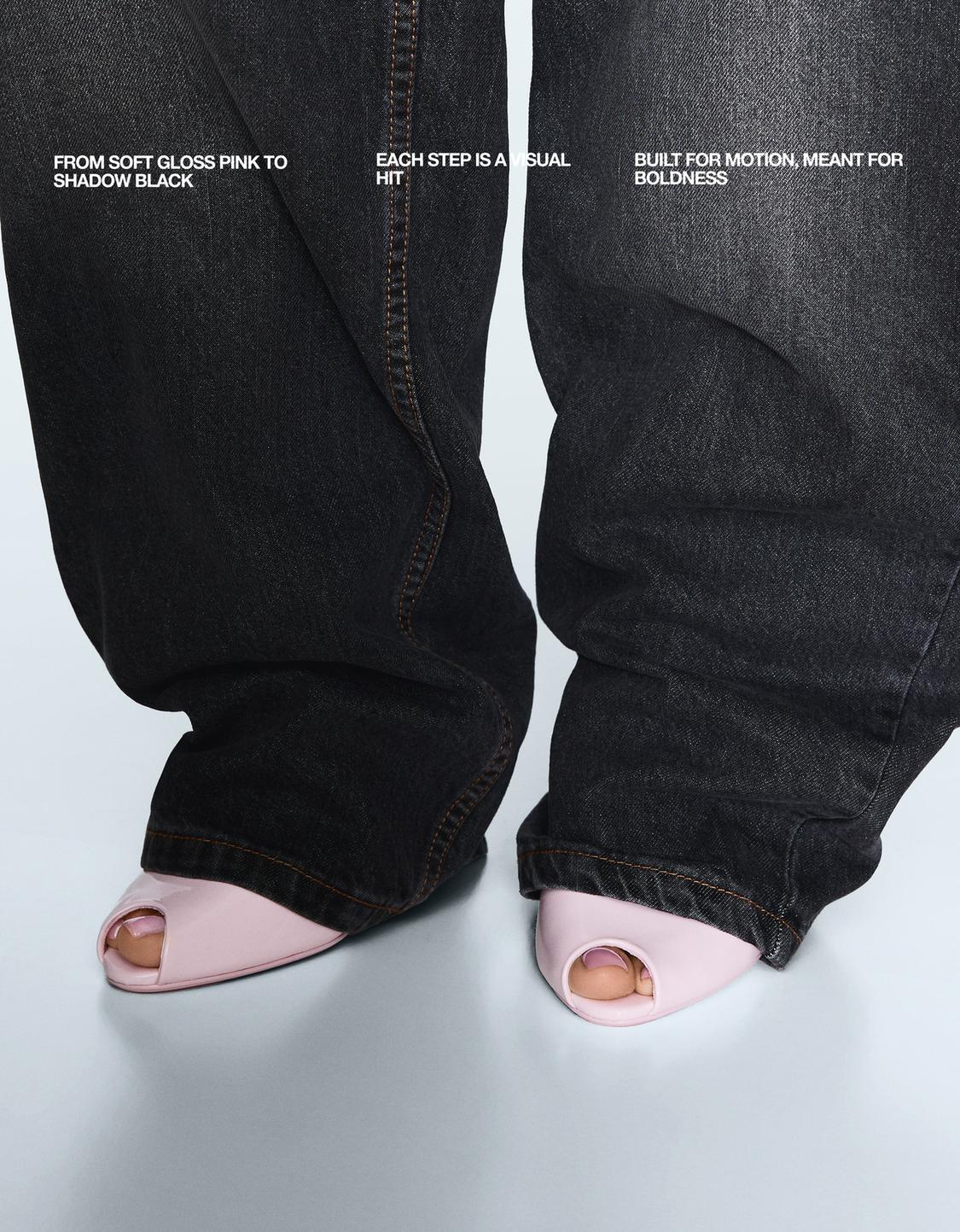 High-heel shoes with open detail