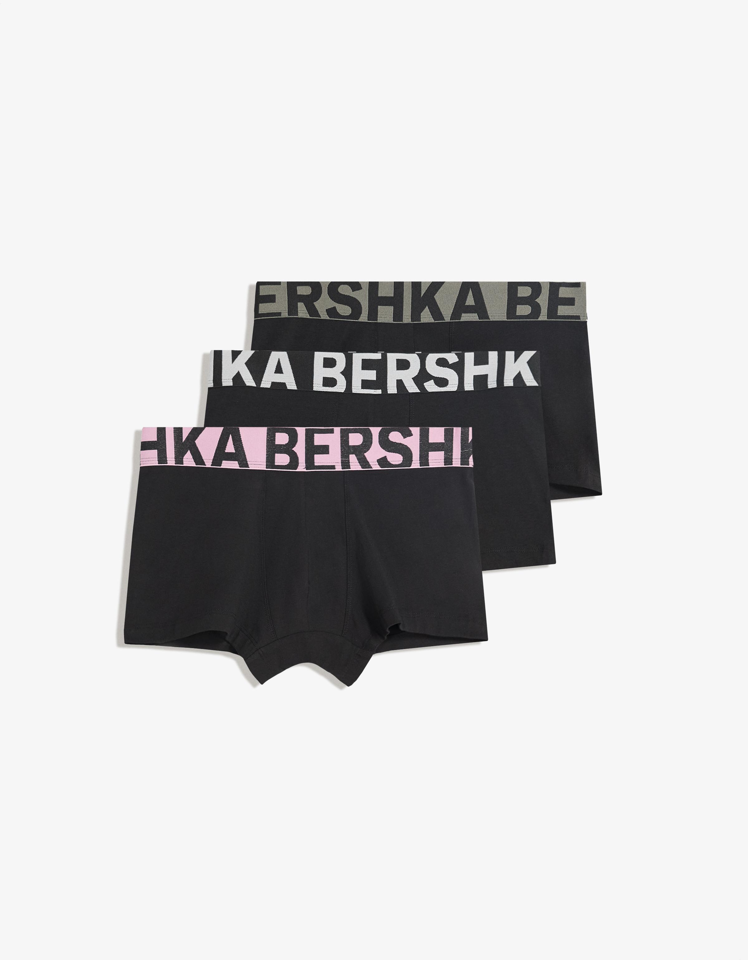 Bershka 3er-Pack Boxershorts Mit Breitem Bund Herren Xl Rosa