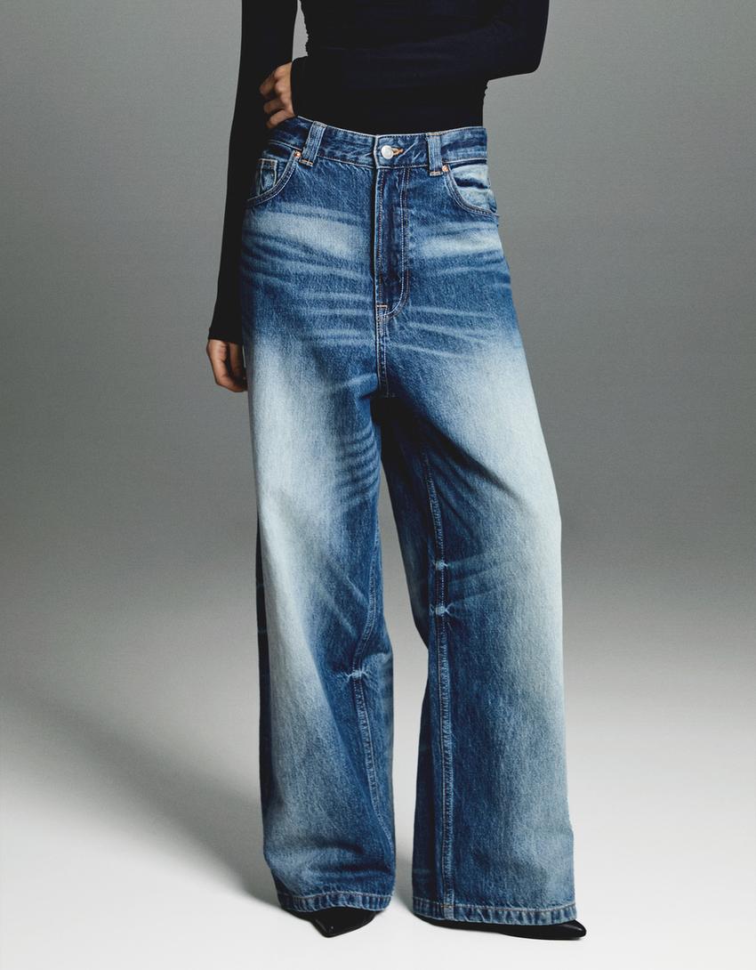 Jean super baggy-Bleu-1