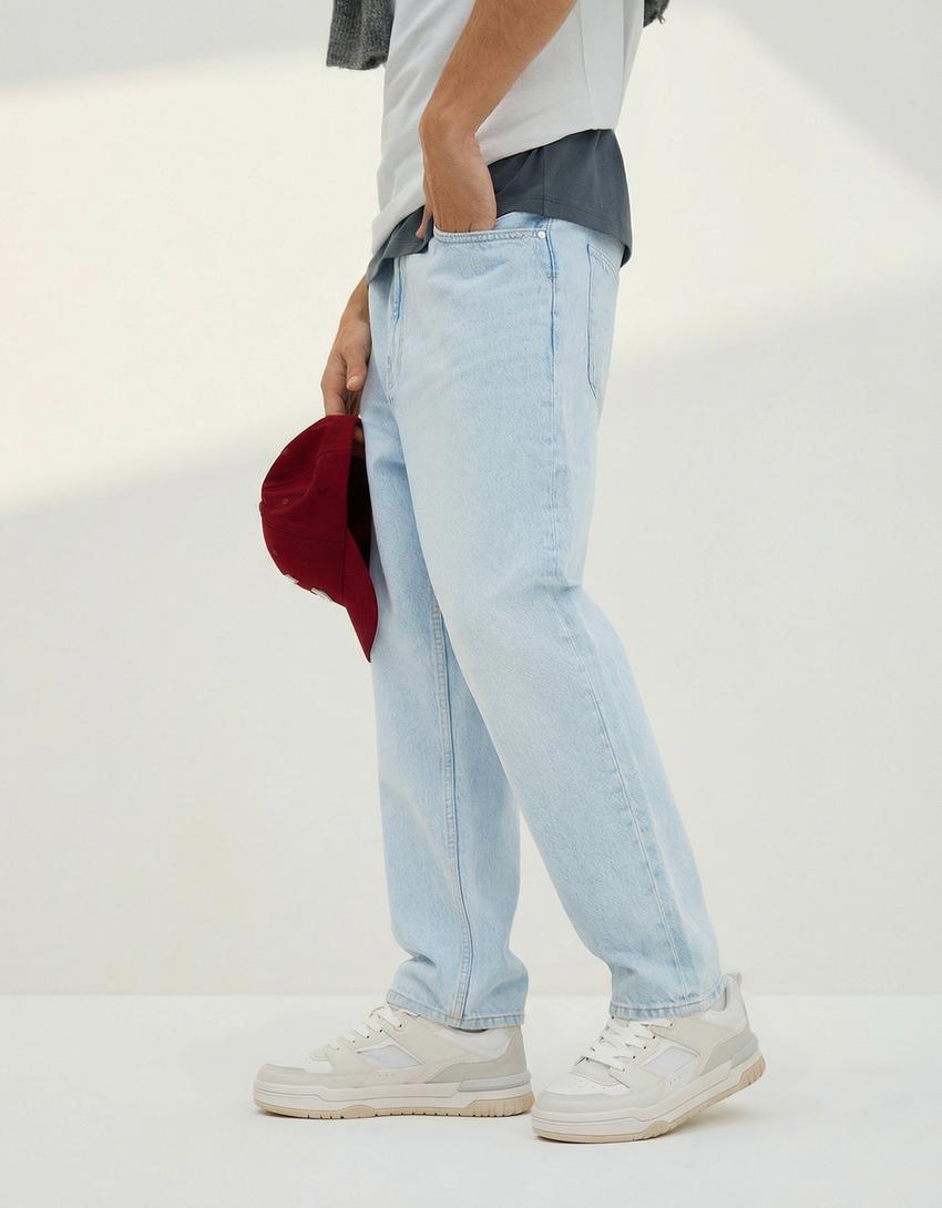 Jeans loose-Azul claro