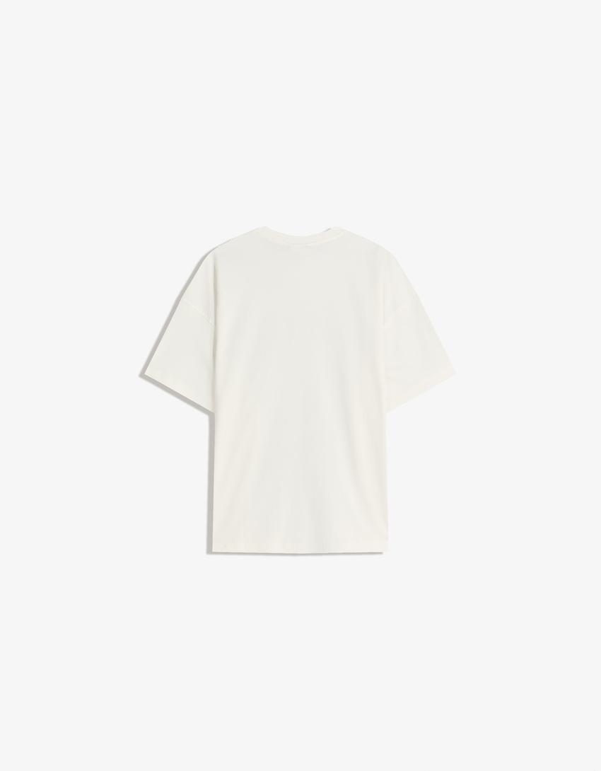 Camiseta manga corta print-Crudo-2