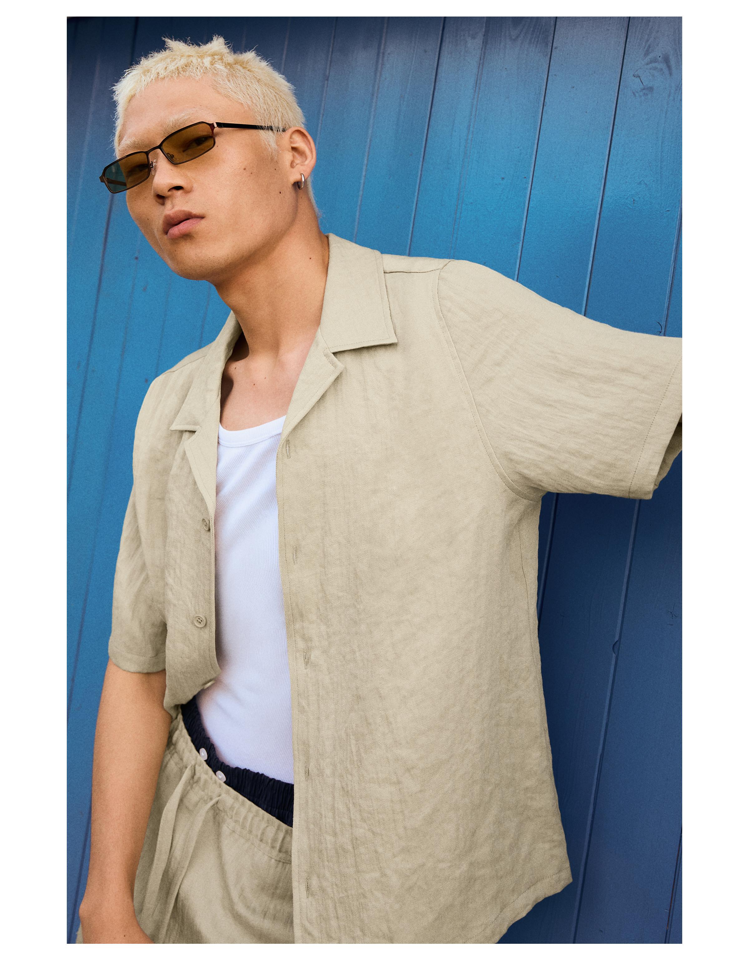 Rustic short sleeve shirt — Green