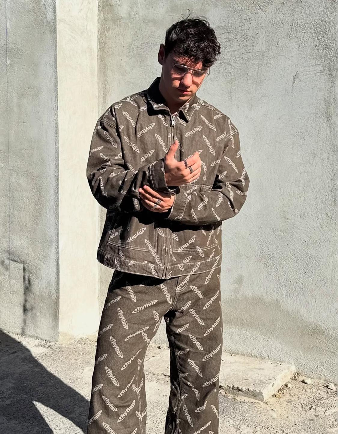 Jacquard denim jacket