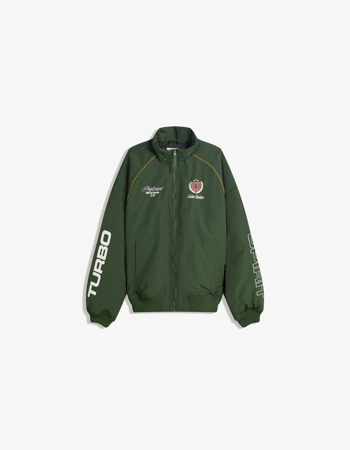 Embroidered technical jacket
