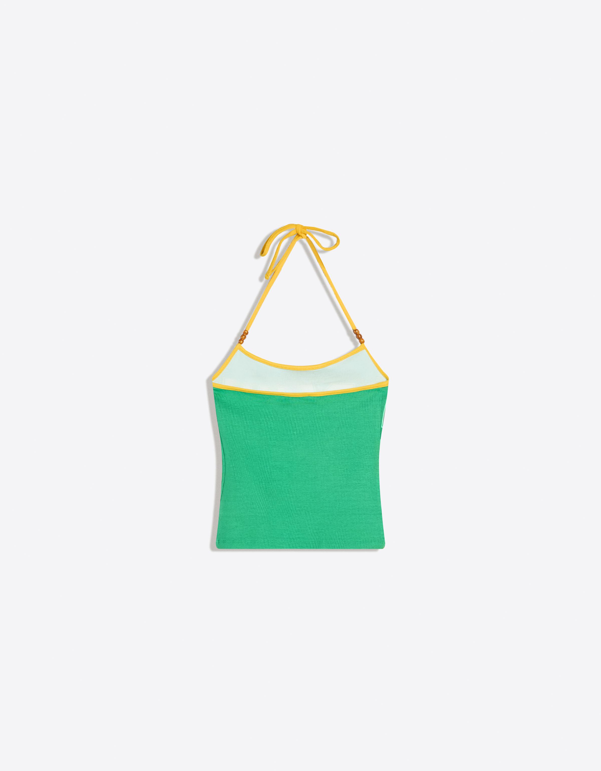 Printed halter top